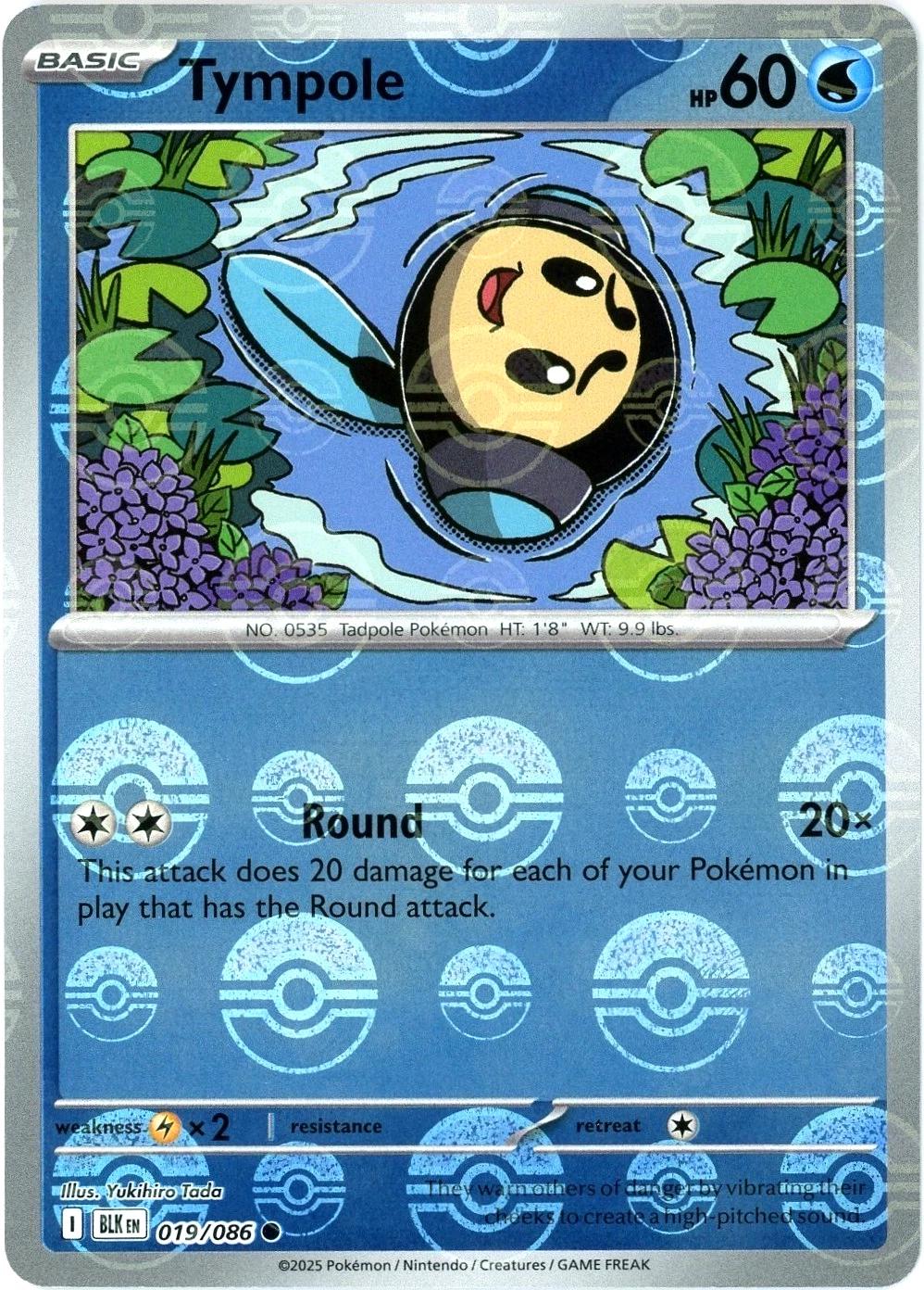 Black Bolt Tympole [Poke-Ball] Pokémon card